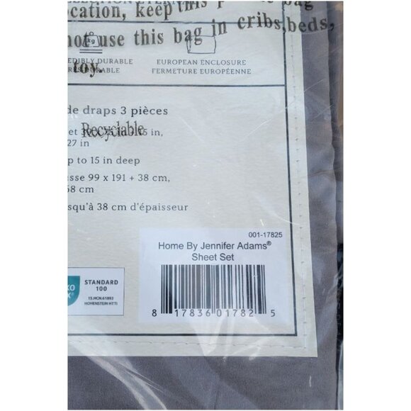 Jennifer Adams Twin Graphite Eternal Sheet Set - Picture 6 of 7